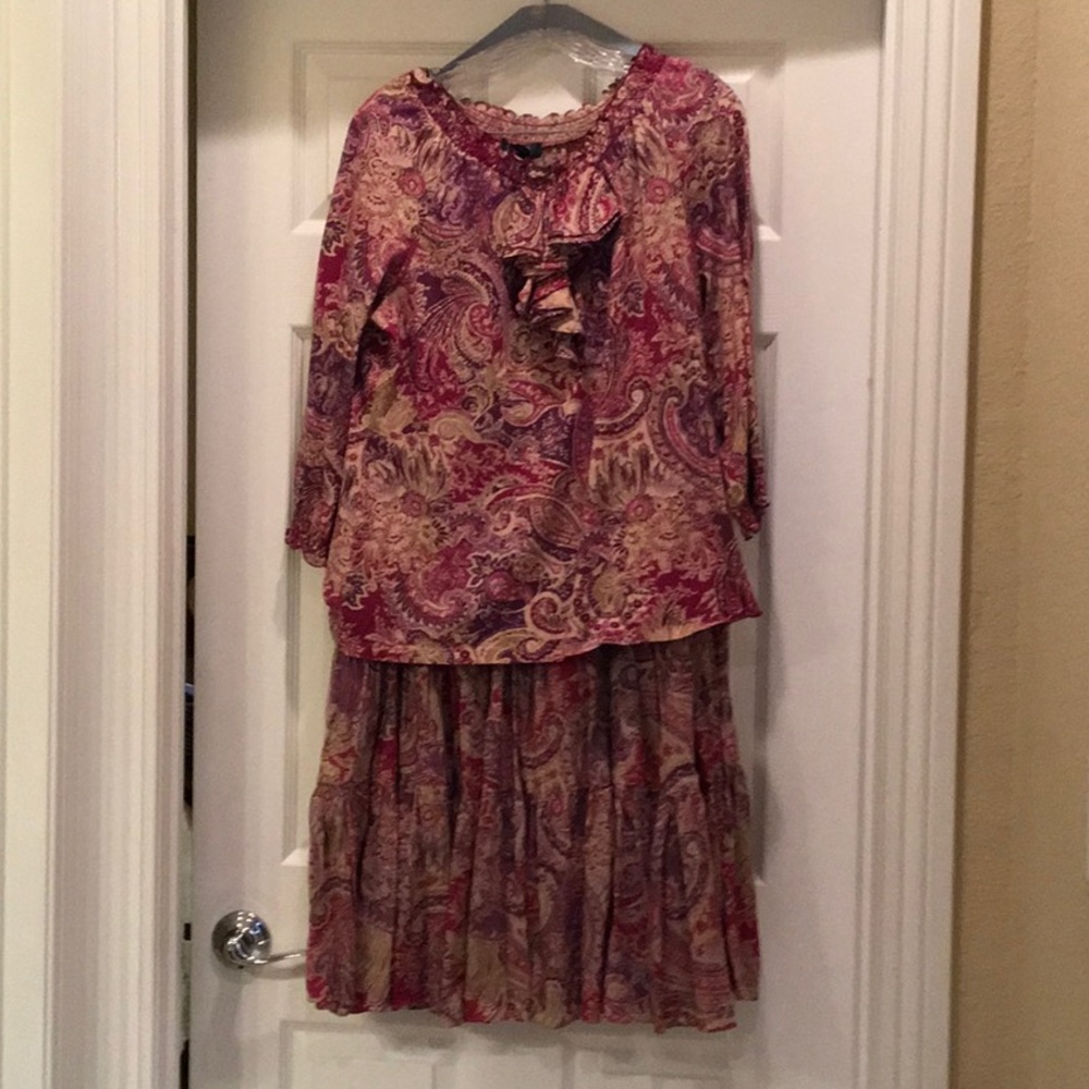 Lauren 2 piece paisley print